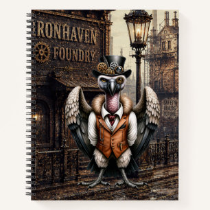 Cuaderno Buitre Steampunk en una Ciudad Industrial