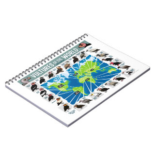 Cuaderno Buitres del mapa del mundo