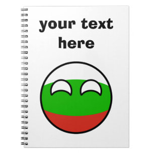 Cuaderno Bulgaria Geeky que tiende divertida Countryball