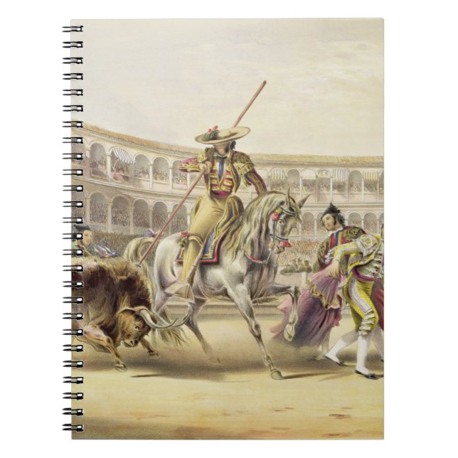Cuaderno Bull que carga a un Picador, 1865 (litho del (Frente)