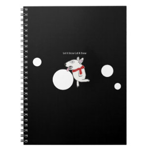 Cuaderno Bull Terrier disfrutando