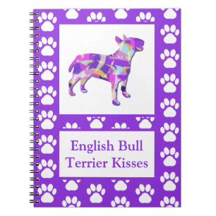 Cuaderno Bull Terrier Inglés Besa a Perro Silhouette PPY&B