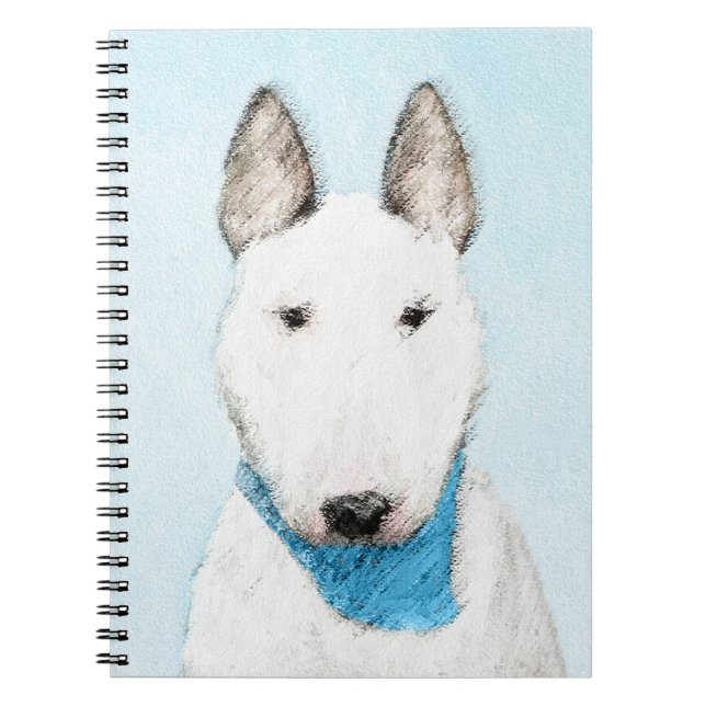 Cuaderno Bull Terrier Painting - Cute Original Dog Art (Frente)