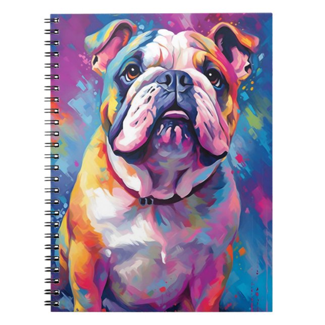 Cuaderno Bulldog colorido (Frente)