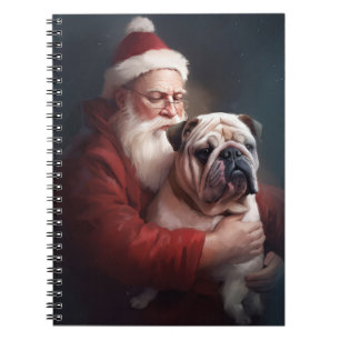 Cuaderno Bulldog Con Navidades Festividades De Santa Claus