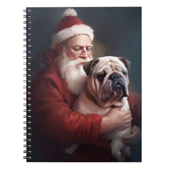 Cuaderno Bulldog Con Navidades Festividades De Santa Claus (Frente)