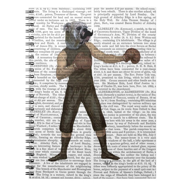 Cuaderno Bulldog de boxeo lleno (Frente)