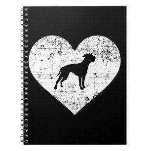 Cuaderno Bulldog de corazón negro Amantes del Bulldog