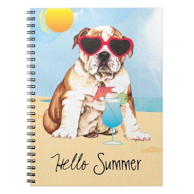 Cuaderno Bulldog de verano (Frente)