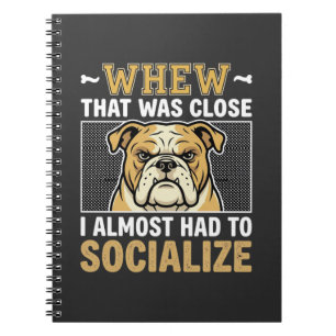 Cuaderno Bulldog Divertido Socializar Perro