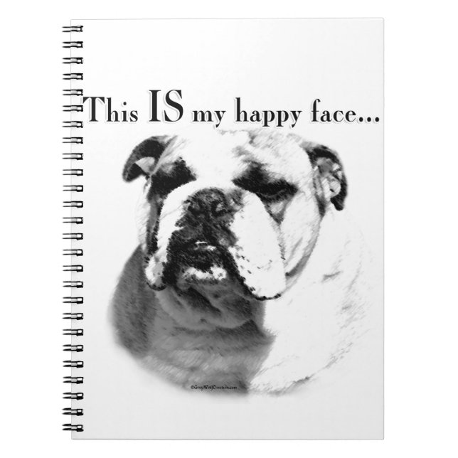 Cuaderno Bulldog Feliz Cara (Frente)