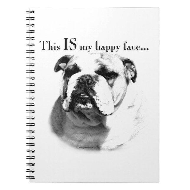 Cuaderno Bulldog Feliz Cara (Frente)