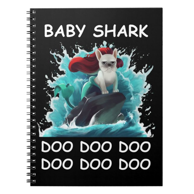 Cuaderno Bulldog francés | Baby Shark Doo Doo Doo (Frente)