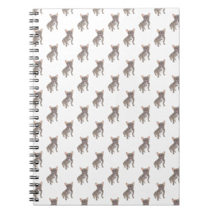 Cuaderno Bulldog francés (Blue Gray Silver Chocolate Lilac)