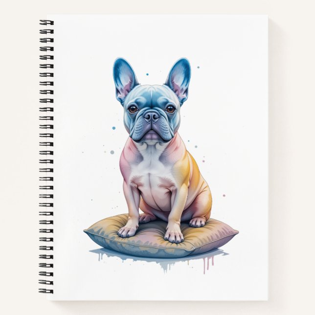Cuaderno Bulldog Francés Colorido y Artístico  (Anverso)