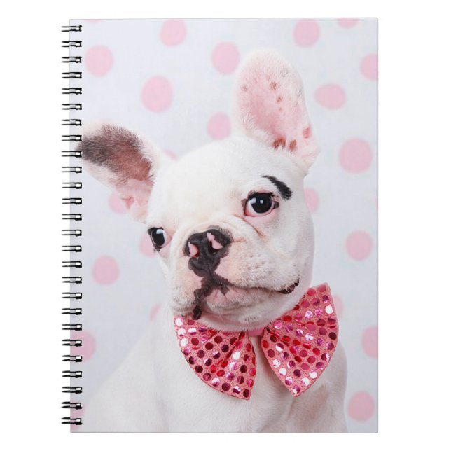 Cuaderno Bulldog francés con Bow Tie (Frente)