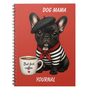 Cuaderno Bulldog Francés con café