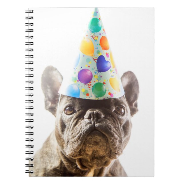 Cuaderno Bulldog francés con Gorra Fiesta (Frente)