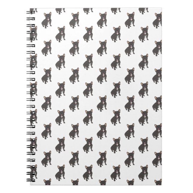 Cuaderno Bulldog francés (cordón negro) (Frente)