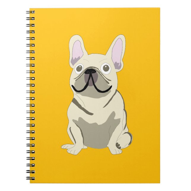 Cuaderno Bulldog Francés Crema (Frente)