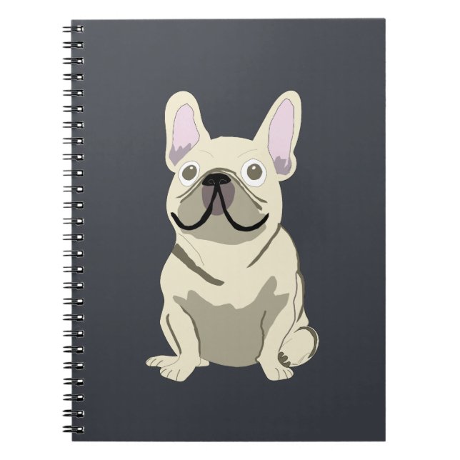Cuaderno Bulldog Francés Crema (Frente)