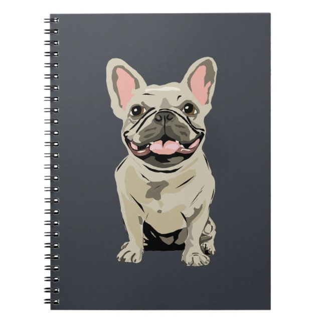 Cuaderno Bulldog Francés Crema (Frente)