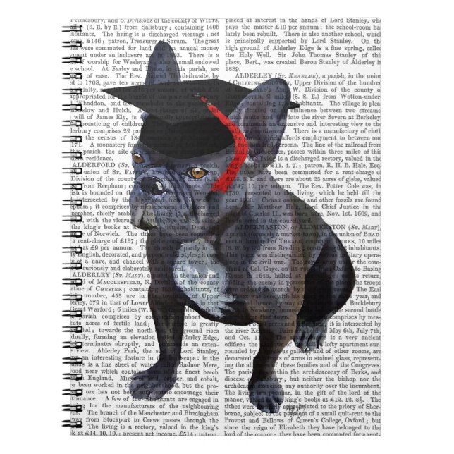 Cuaderno Bulldog francés de graduación (Frente)