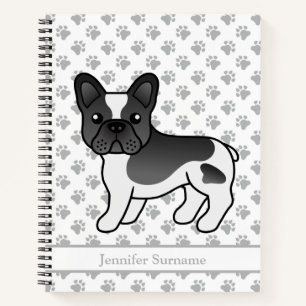 Cuaderno Bulldog Francés de Patas Negras Perro & Texto Pers