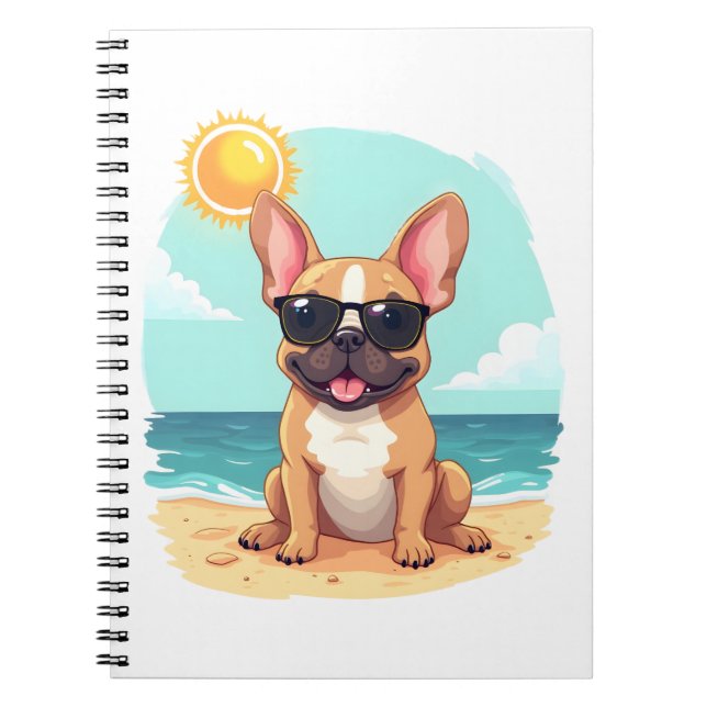 Cuaderno Bulldog Francés de Vacaciones (Frente)