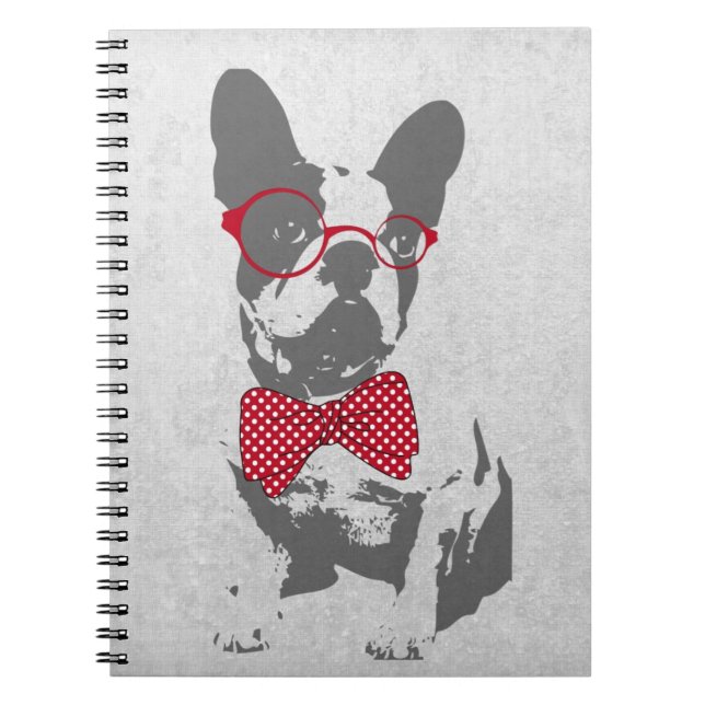 Cuaderno Bulldog francés divertido (Frente)