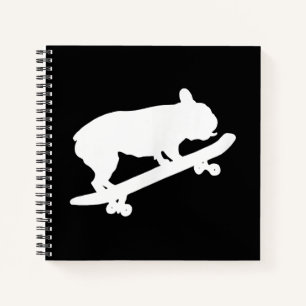 Cuaderno Bulldog Francés Gracioso En Skateboard Art Boys Ho