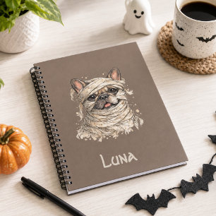 Cuaderno Bulldog Francés Halloween Mummy Adorable
