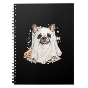 Cuaderno Bulldog Francés Halloween Niña Fantasma Lindo