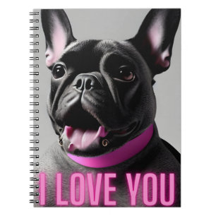 Cuaderno Bulldog francés lindo te amo Journal