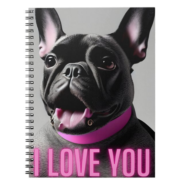 Cuaderno Bulldog francés lindo te amo Journal (Frente)