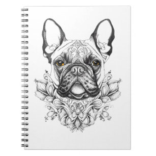 Cuaderno Bulldog francés Mascota Animal Nature Ilustracion