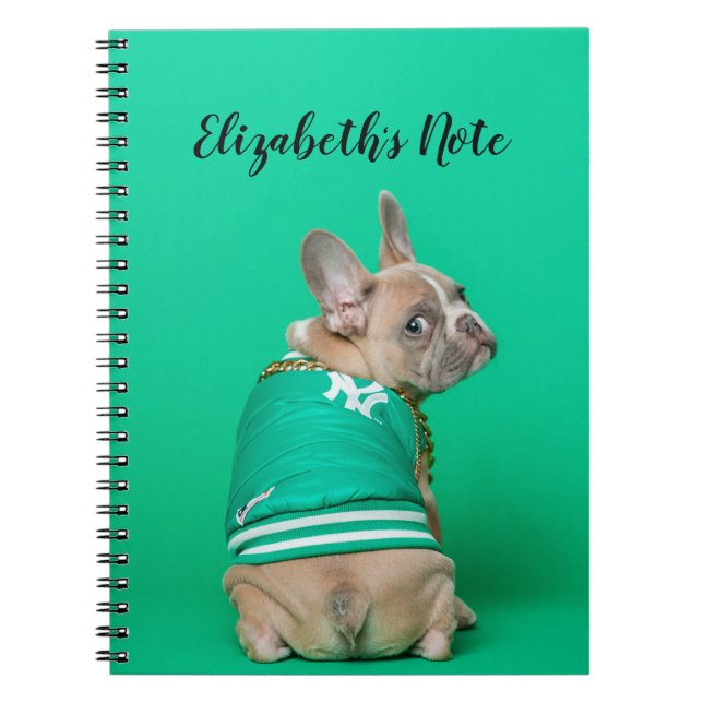 Cuaderno Bulldog francés personalizado (Frente)