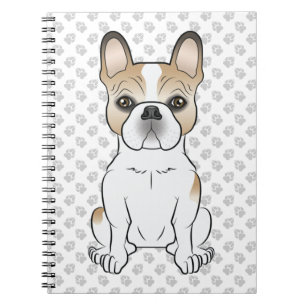 Cuaderno Bulldog Francés Piebald Fawn / Perro de Dibujos An
