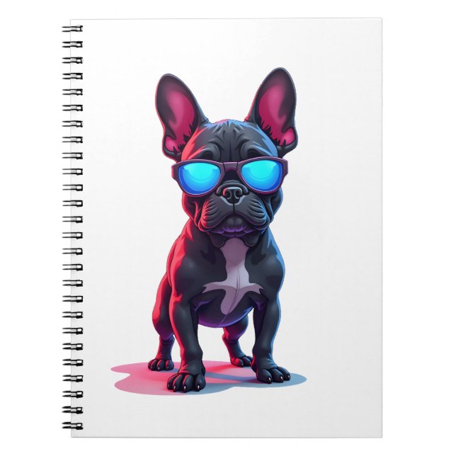 Cuaderno Bulldog francés SciFi Con Gafas De Sol Guay (Frente)
