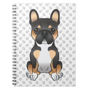 Cuaderno Bulldog francés tricolor negro Perro y garras