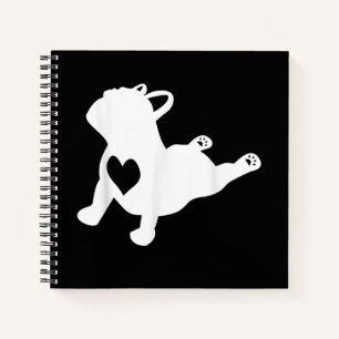 Cuaderno Bulldog francés Yoga Love Heart Frenchie