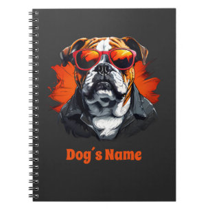 Cuaderno Bulldog Guay en inglés con gafas de sol