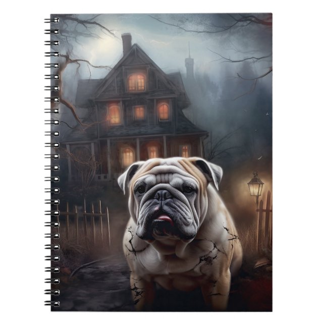 Cuaderno Bulldog Halloween Scary (Frente)