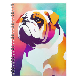 Cuaderno Bulldog Inglés Perro Naturaleza salvaje Pintura an