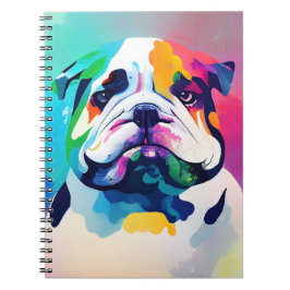 Cuaderno Bulldog Inglés Perro Naturaleza salvaje Pintura an