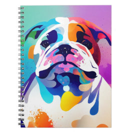 Cuaderno Bulldog Inglés Perro Naturaleza salvaje Pintura an