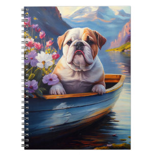 Cuaderno Bulldog inglés sobre un remo: Una aventura escénic