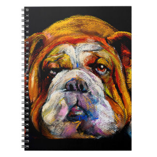Cuaderno Bulldog Pastel, retrato artístico moderno.