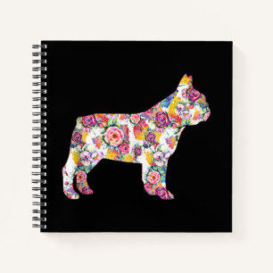 Cuaderno Bulldoges franceses de la flor del Bulldog