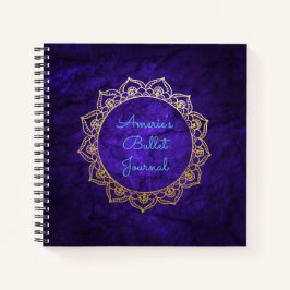 Cuaderno Bullet Journal Gold Mandala personalizado
